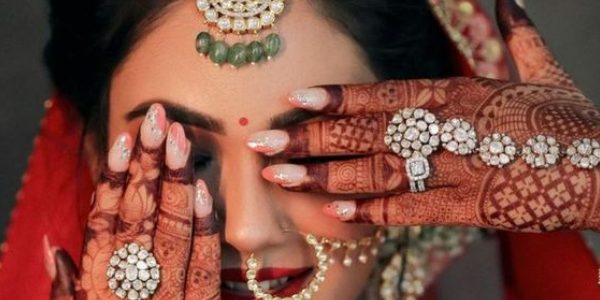 45+ Glamorous Wedding Nail Art Designs For Indian Brides + Some Useful  Tips! | Bridal nail art, Bridal nails designs, Wedding nail art design
