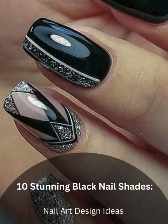 10 Stunning Black Nail Shades: Nail Art Design Ideas